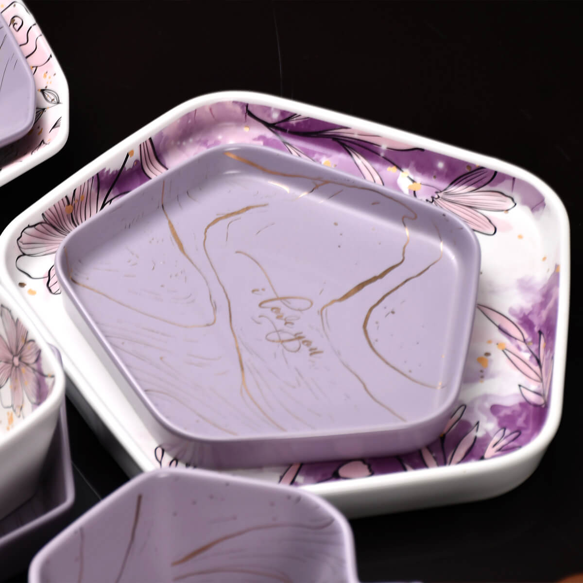 طقم عشاء 41 قطعة + طقم صواني هدية