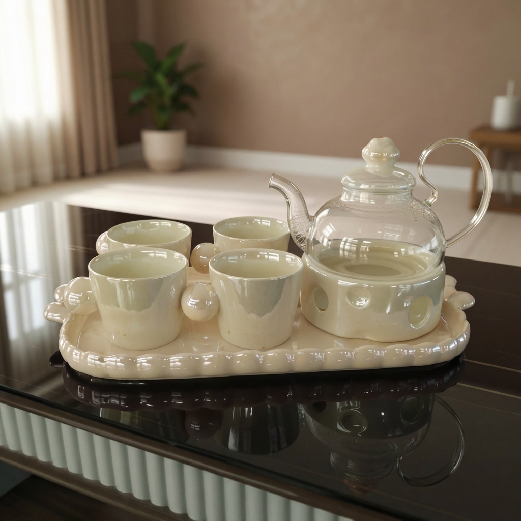 براد بالقاعدة + 4 مج + صينية - AL030