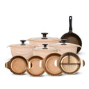 طقم حلل 13ق بطوط نيوكلاين (4 حلل + 4 غطاء متعدد +4 غطاء بيركس + ووك)