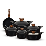 طقم حلل 11ق مدور نيوكلاين (4 حلل + صينية غطا بيركس + ووك)