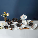 طقم عشاء 41 قطعة + طقم صواني هدية