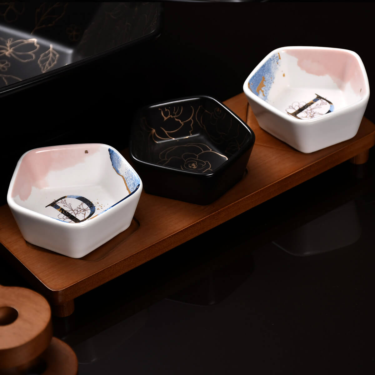 طقم عشاء 41 قطعة + طقم صواني هدية