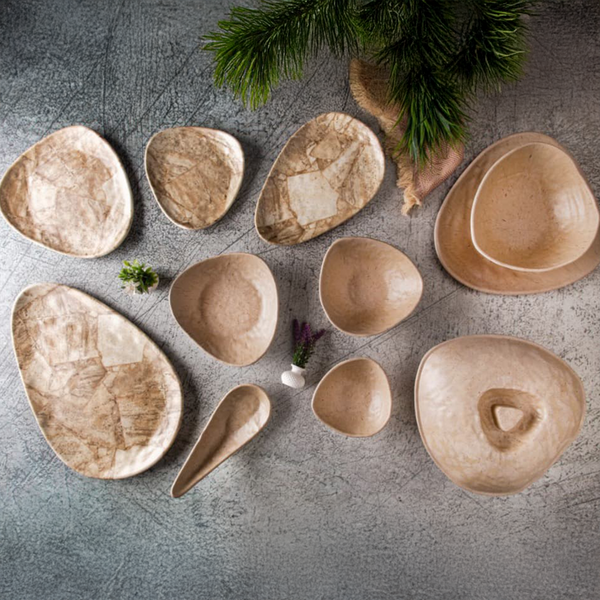 طقم ميلامين 38ق - Bej Dropstone
