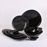 طقم عشاء 30ق فتحي محمود BLACK STRIPED