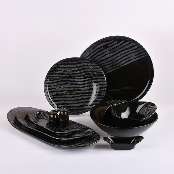 طقم عشاء 30ق فتحي محمود BLACK STRIPED