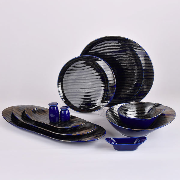 طقم عشاء 30ق فتحي محمود STRIPED NAVYBLUE