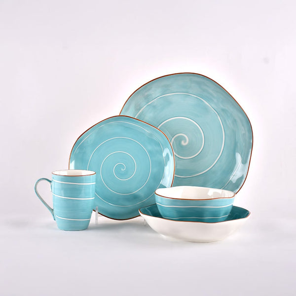 طقم عشاء فتحي محمود 30ق - Spiral Turquoise