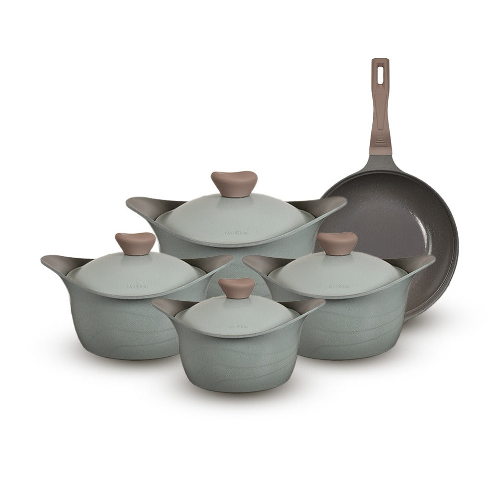 طقم حلل 9ق مدور نيوكلاين (4 حلل + ووك)