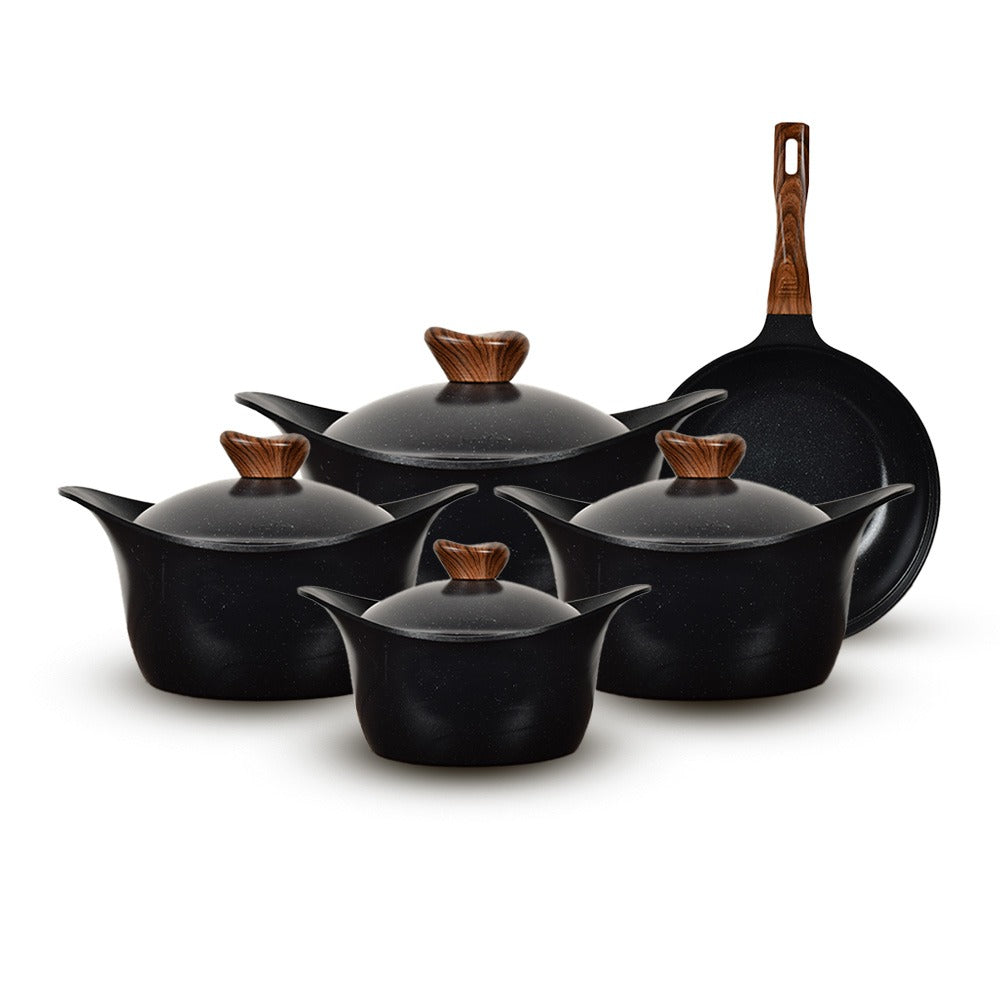 طقم حلل 9ق مدور نيوكلاين (4 حلل + ووك)