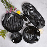 طقم عشاء 30ق فتحي محمود BLACK STRIPED