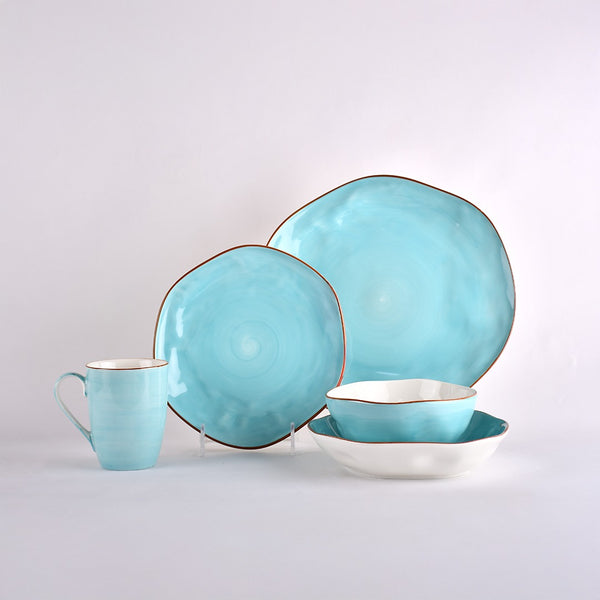 طقم عشاء فتحي محمود 30ق - Organic Turquoise