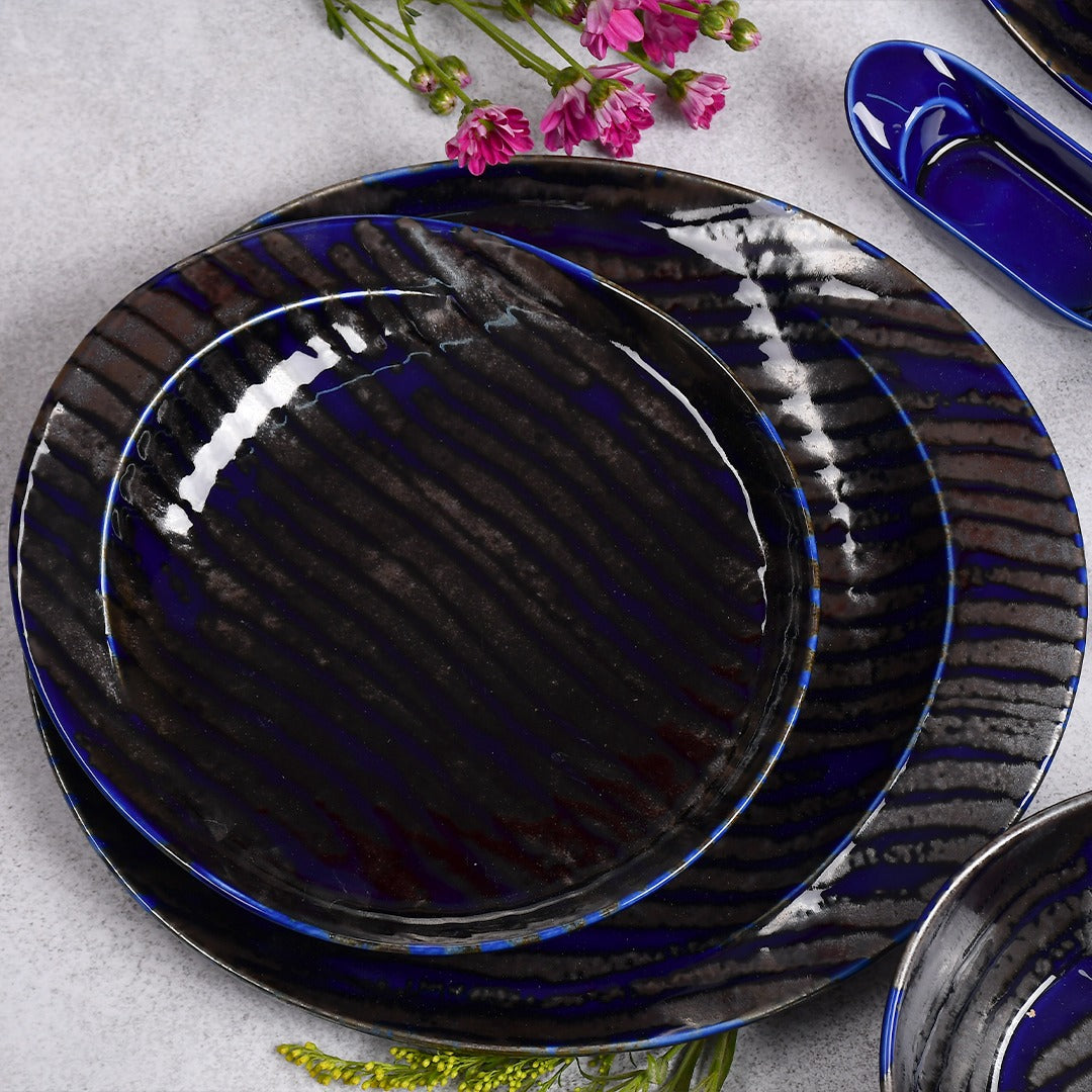 طقم عشاء 30ق فتحي محمود STRIPED NAVYBLUE