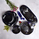 طقم عشاء 30ق فتحي محمود STRIPED NAVYBLUE