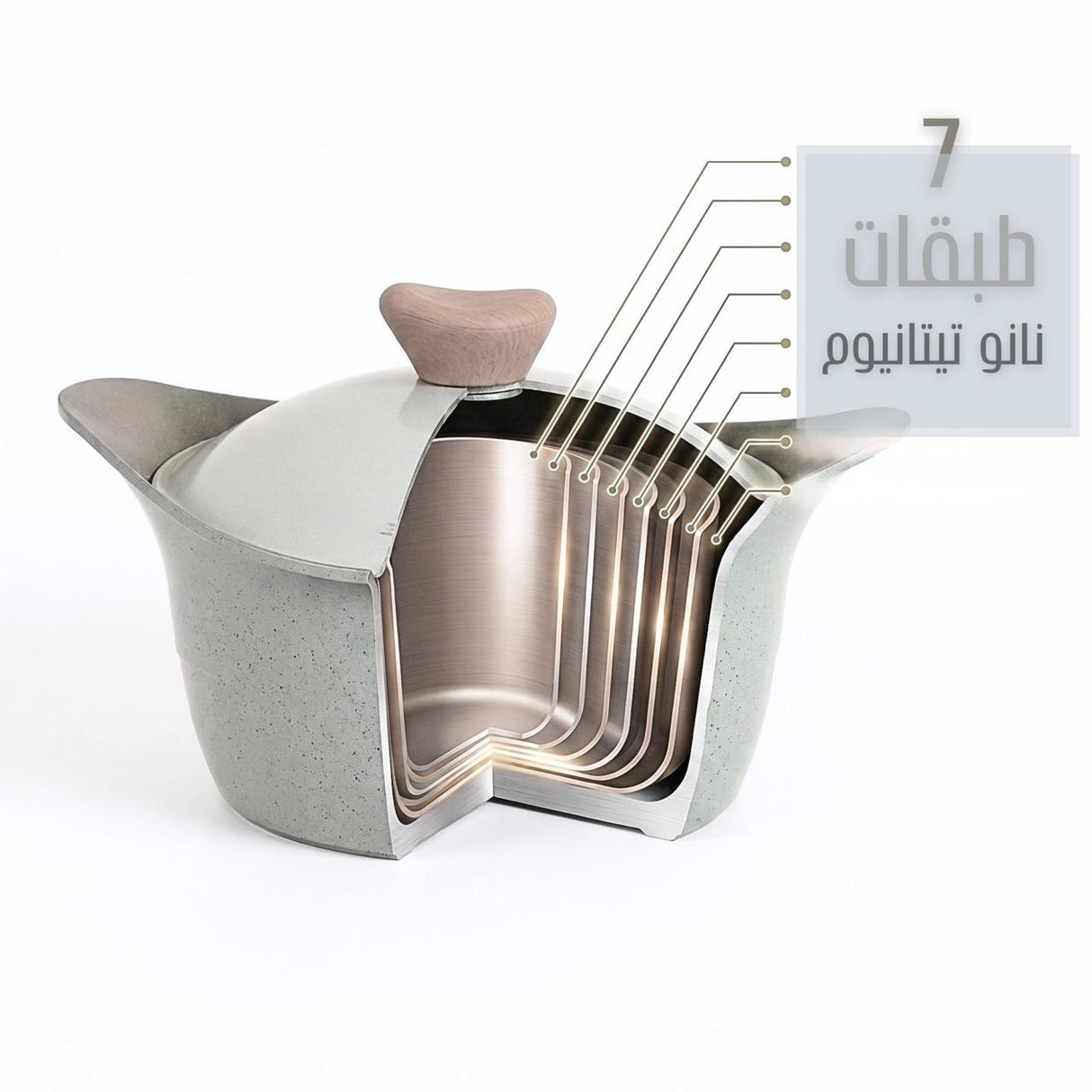 طقم حلل 13ق مدور (4حلل+ووك+جريل+طاجن+لبانة)