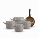 طقم حلل 9ق بطوط نيوكلاين (4 حلل + 4 غطاء متعدد + ووك)