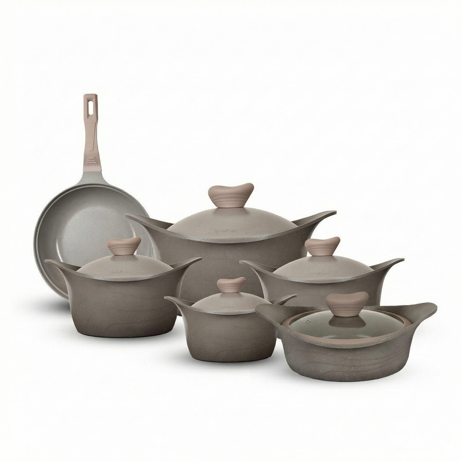 طقم حلل 11ق مدور نيوكلاين (4 حلل + صينية غطا بيركس + ووك)