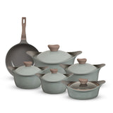 طقم حلل 11ق مدور نيوكلاين (4 حلل + صينية غطا بيركس + ووك)